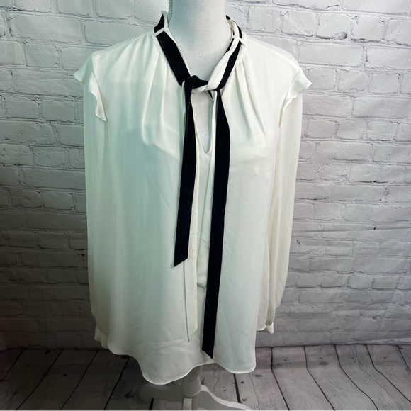 WHBM Velvet Tie Layered Top 12 NWT - Picture 3 of 9